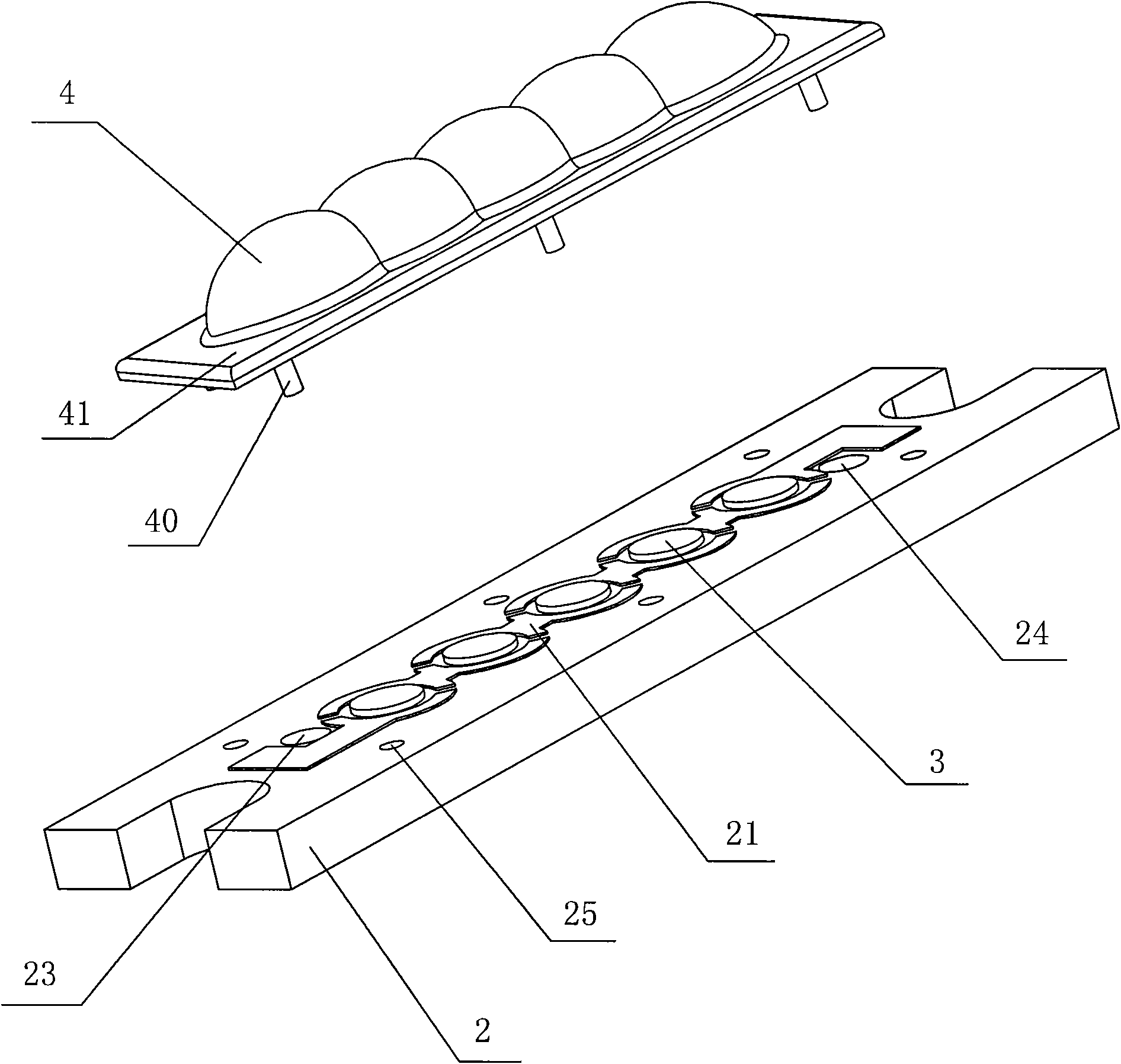 LED strip light source and package method thereof