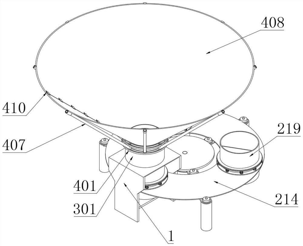 Movable inverted-umbrella-shaped automatic cluster collecting device