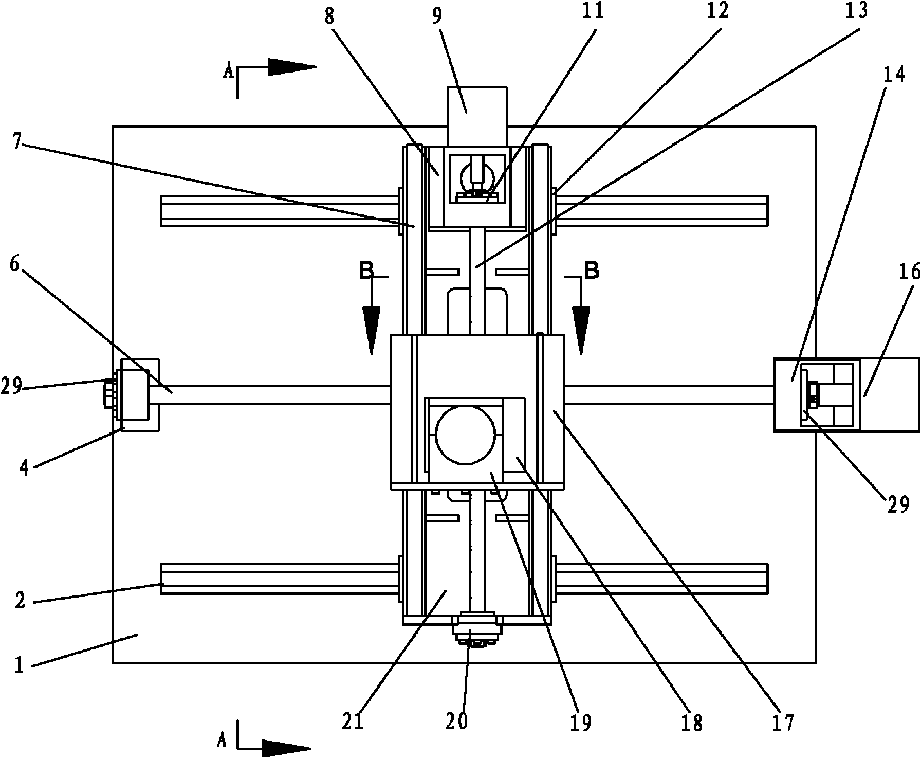 Imaging device of large geotechnical centrifuge