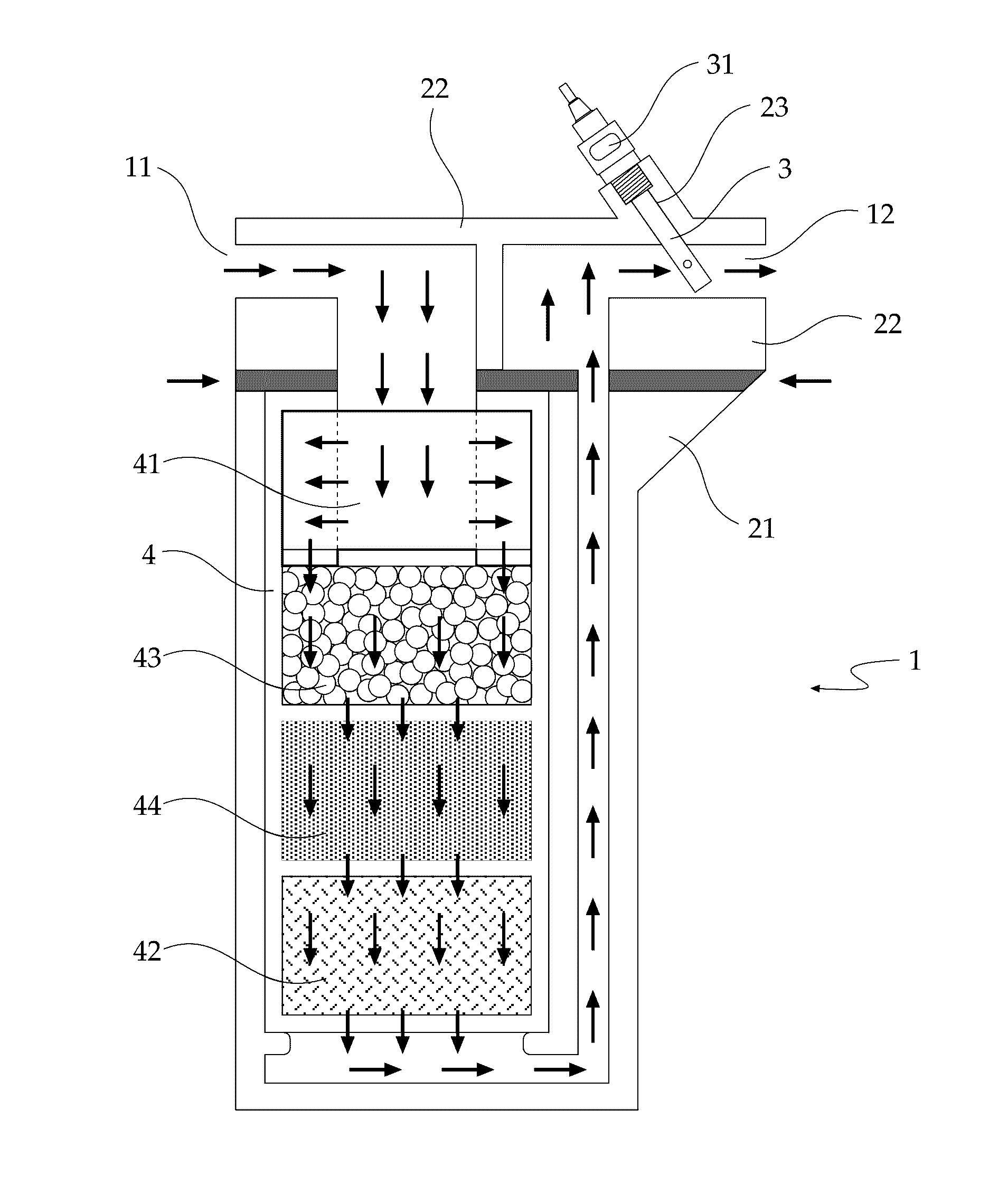 Water Filter with Electrical Conductivity Meter