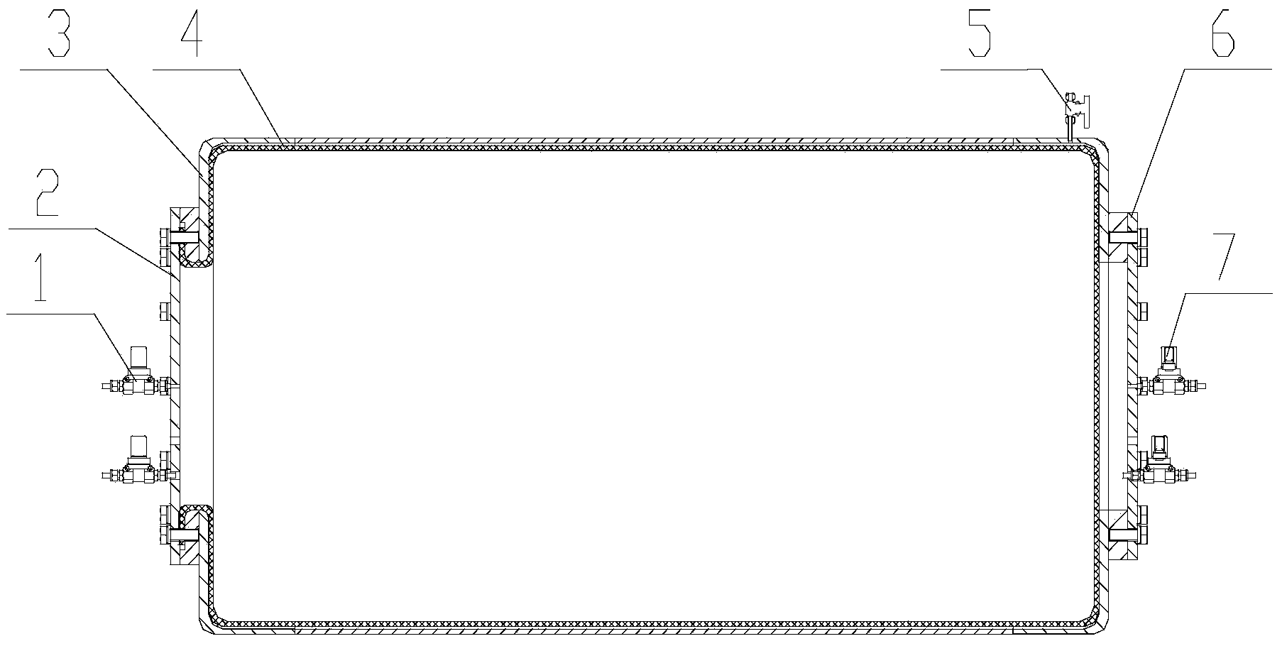 Self balancing composite tank oil and water substitution oil storage device