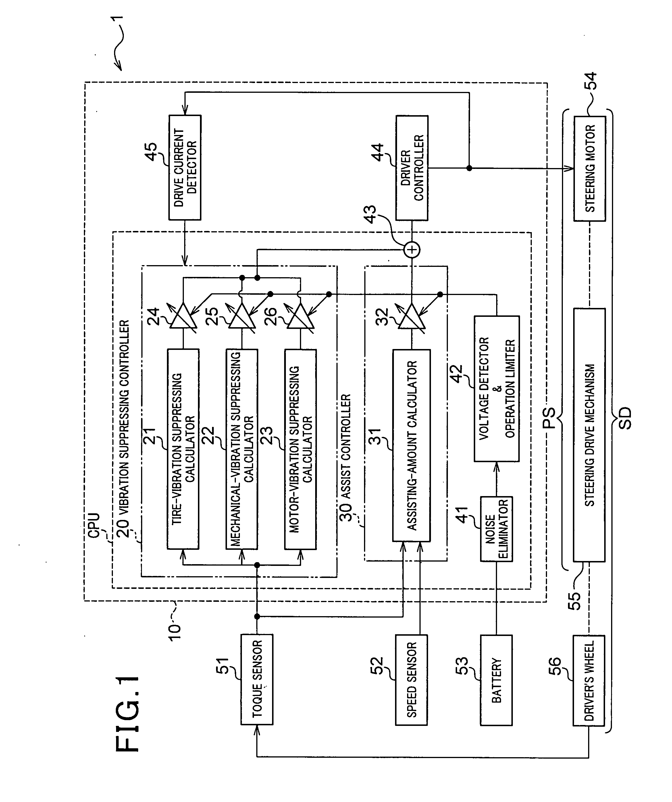 On-vehicle control apparatus powered by on-vehicle battery