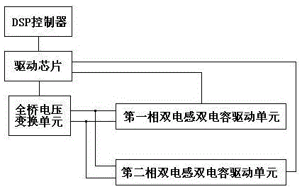 Ultrasonic motor full-bridge drive circuit based on double inductors and double capacitors