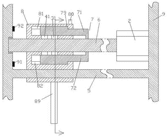 Welding gun walking mechanism with LED indicating lamp and capable of preventing collision