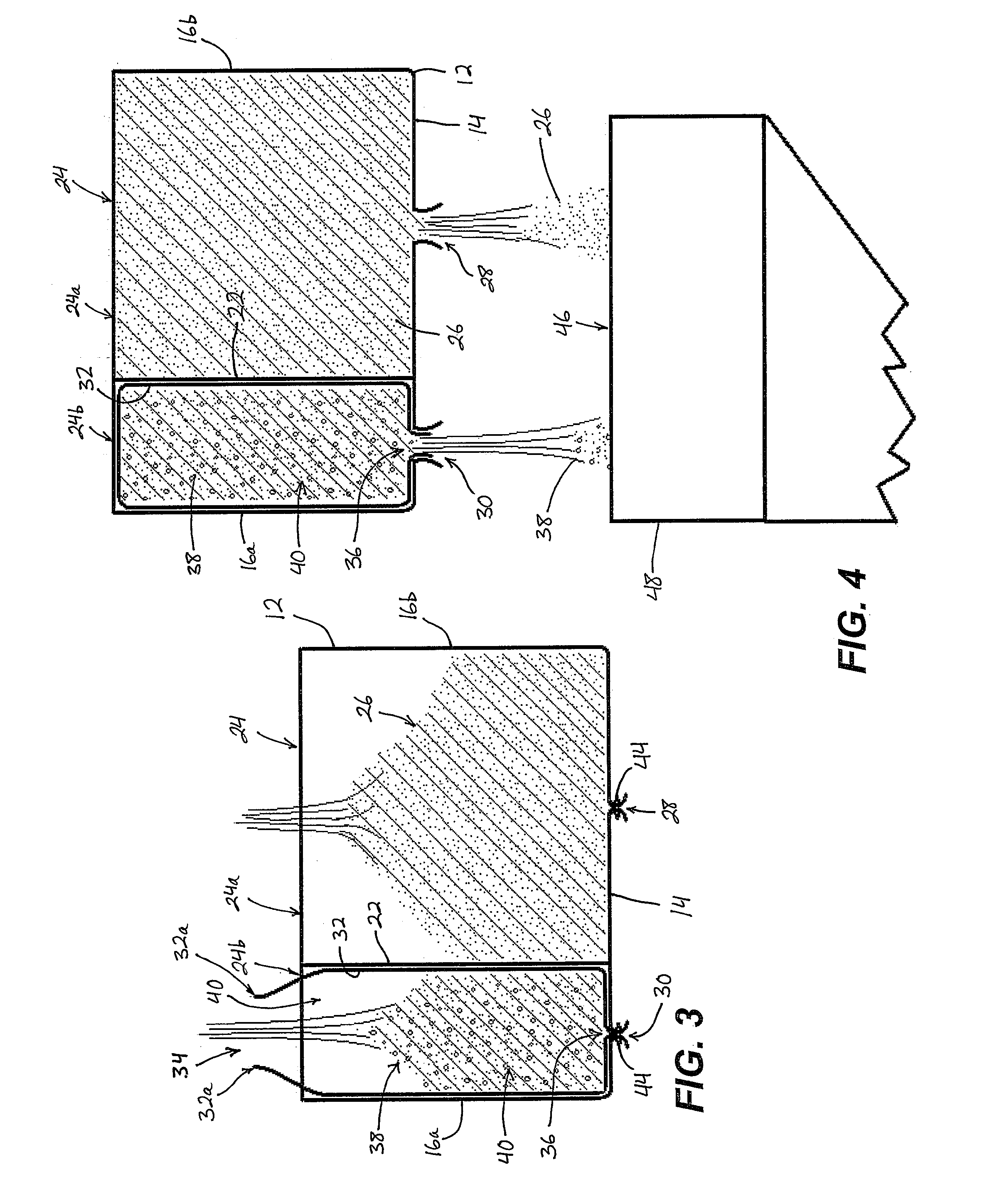 Multi-chamber container for bulk materials, and method of filling a multi-chamber container