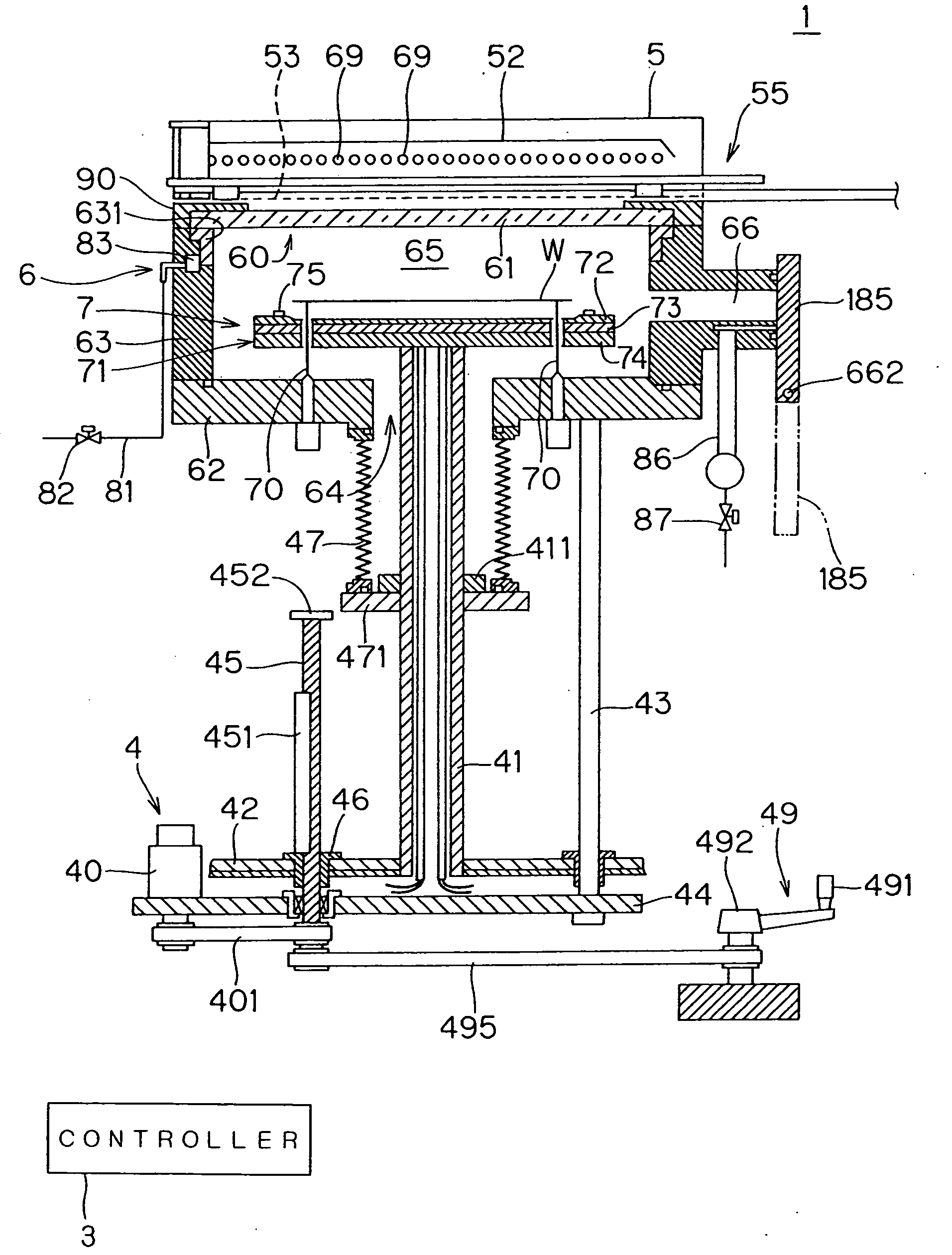 Heat treatment apparatus of light emission type