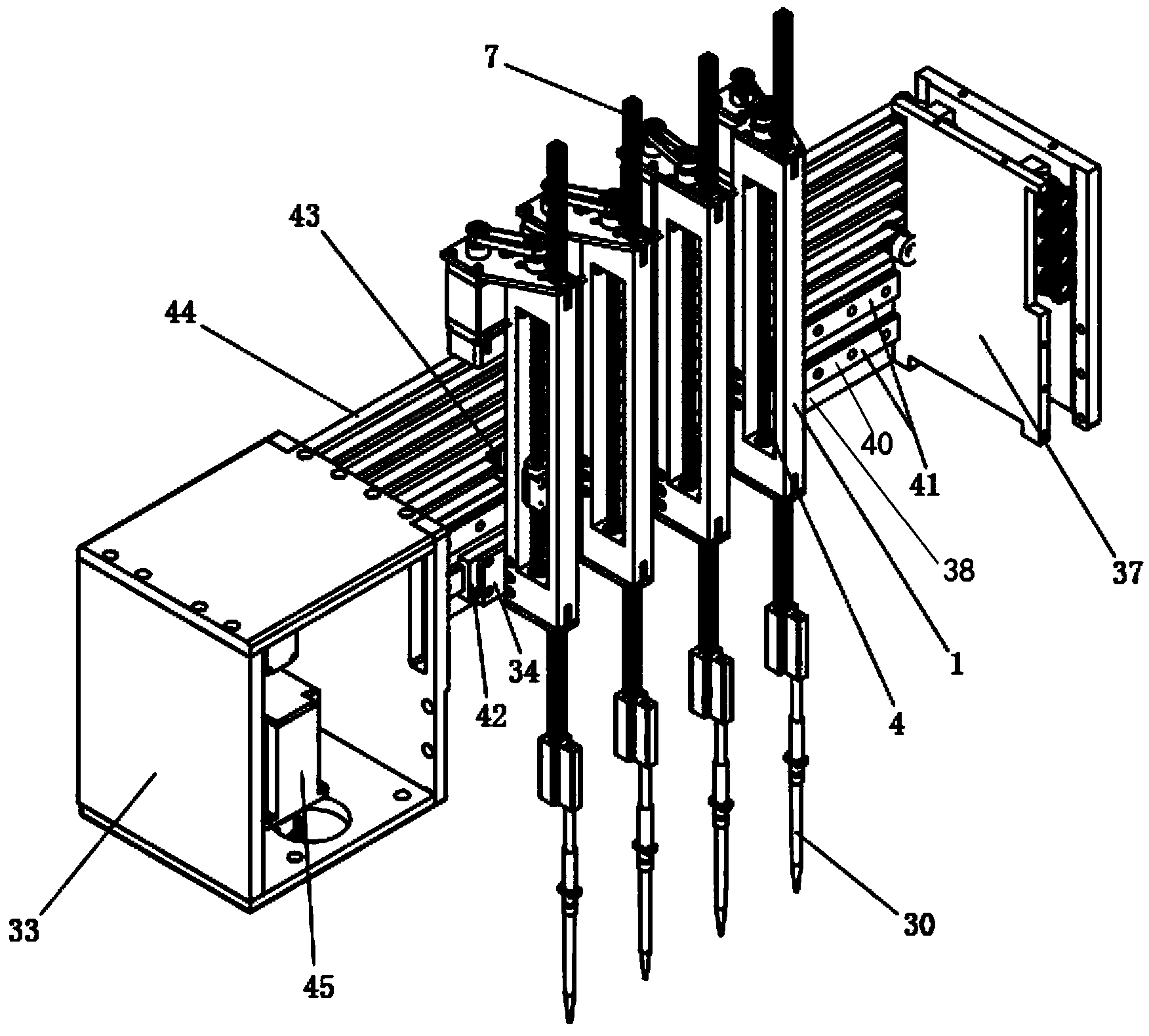 Full-automatic pipetting station and application thereof