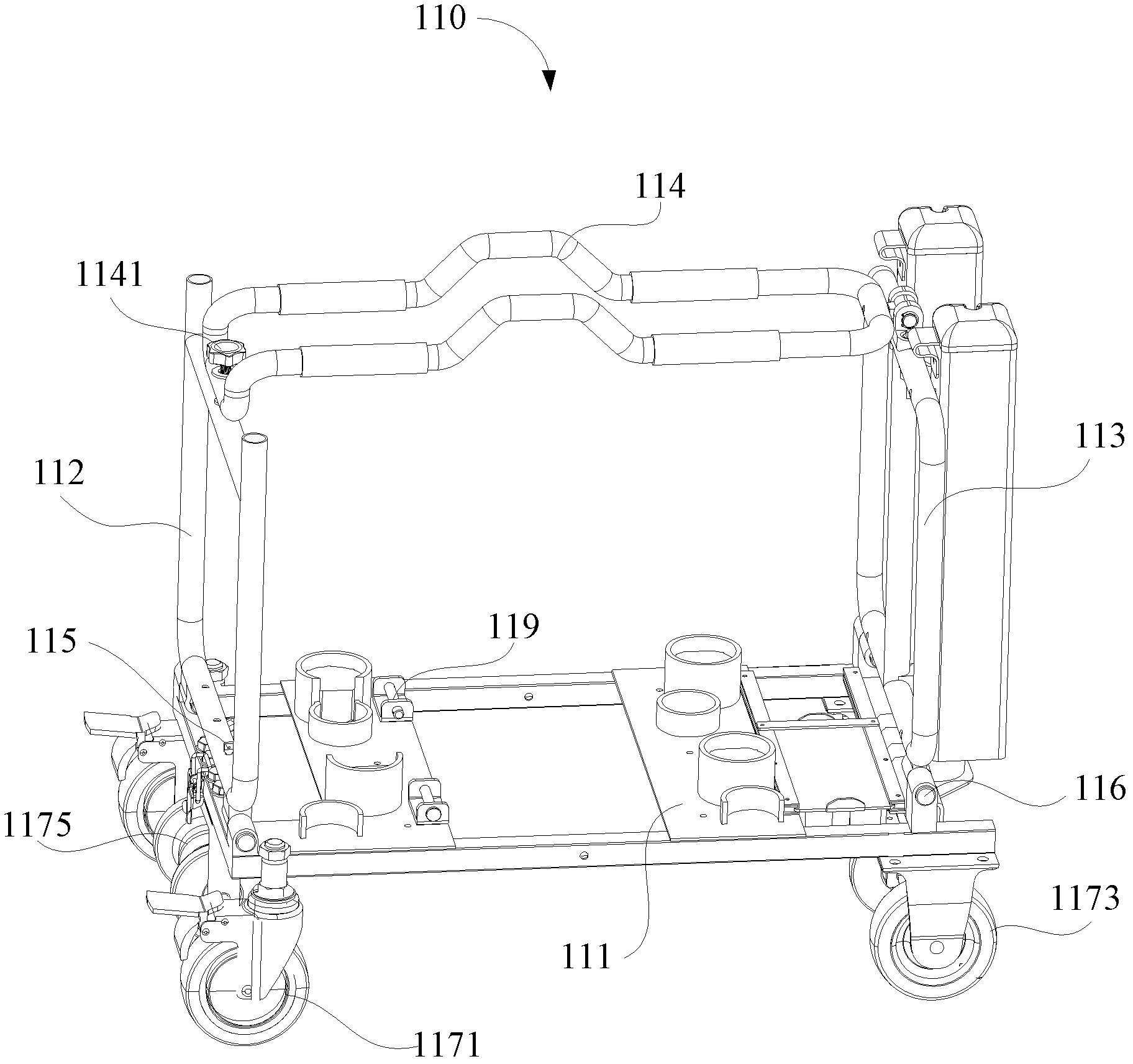 Lamp and vehicle frame thereof