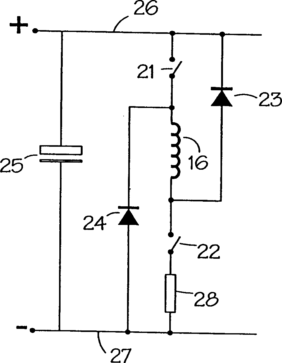 Start of switching reluctance generator