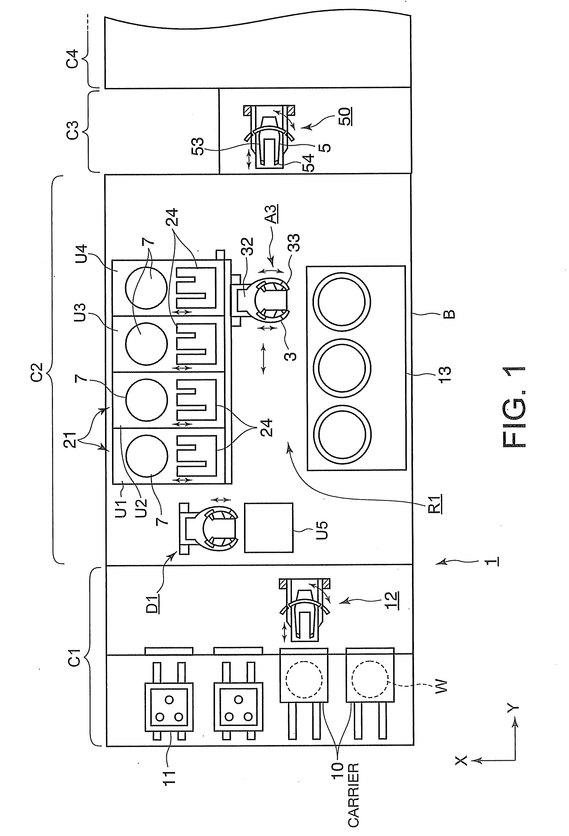 Device and method for supporting a substrate