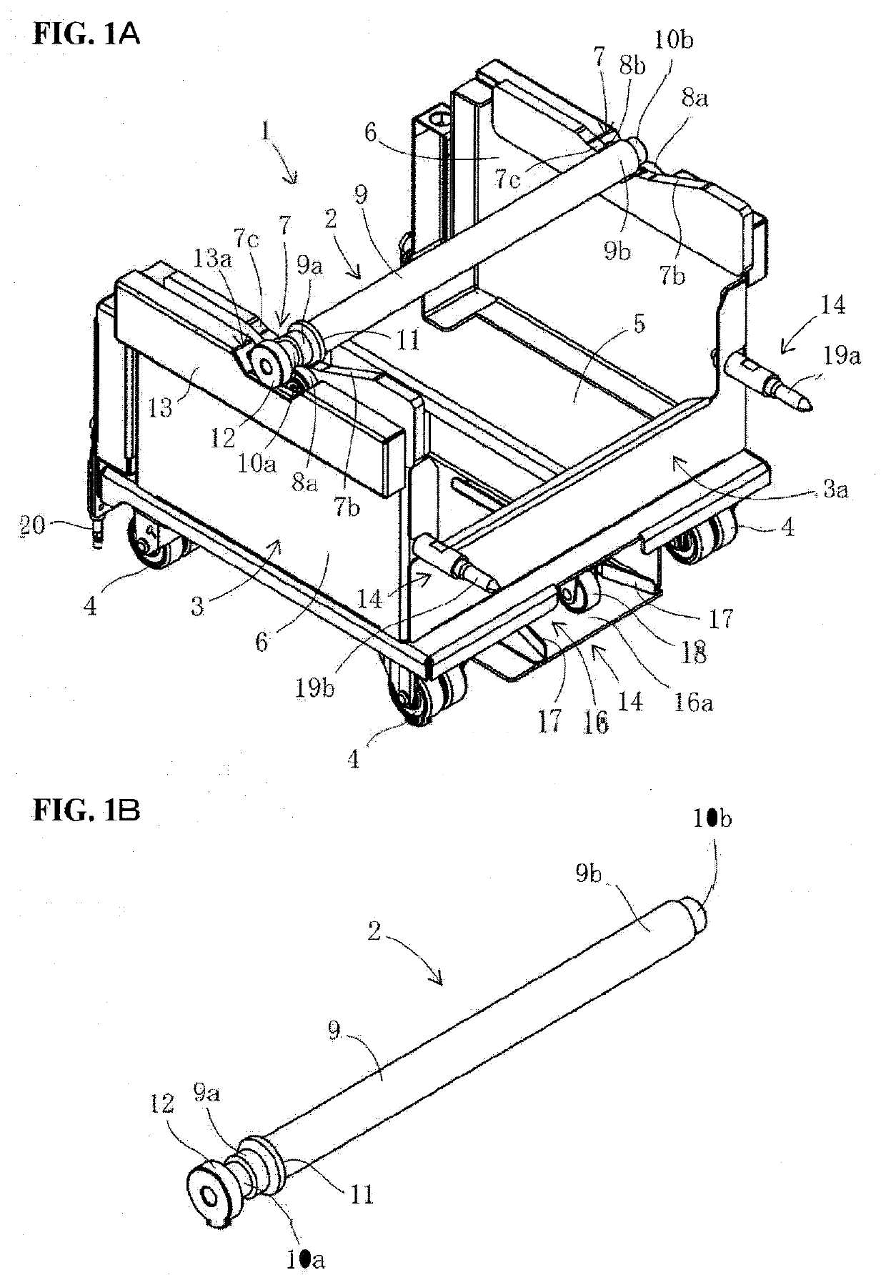 Roll accommodation unit, processing apparatus, and roll setting method