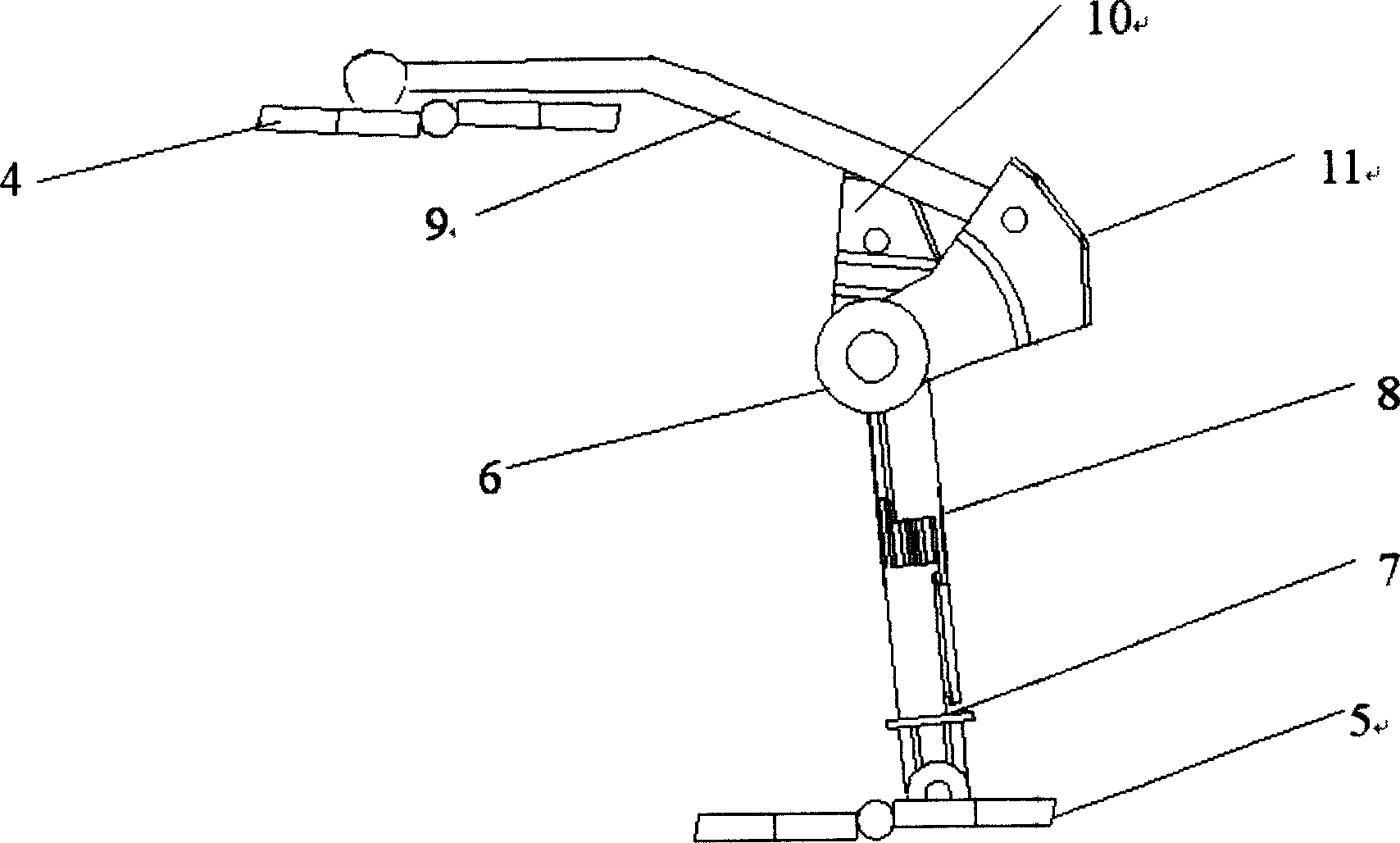 Automobile air-conditioning throttle linkage mechanism and device