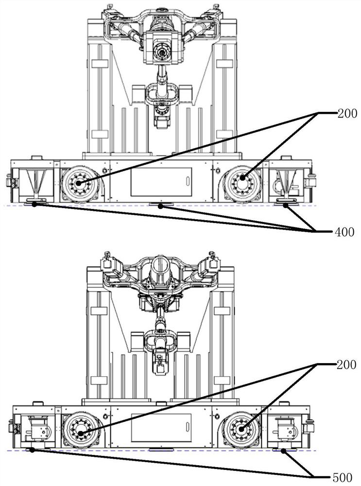 Flexible omnidirectional intelligent mobile equipment for series-parallel processing robot