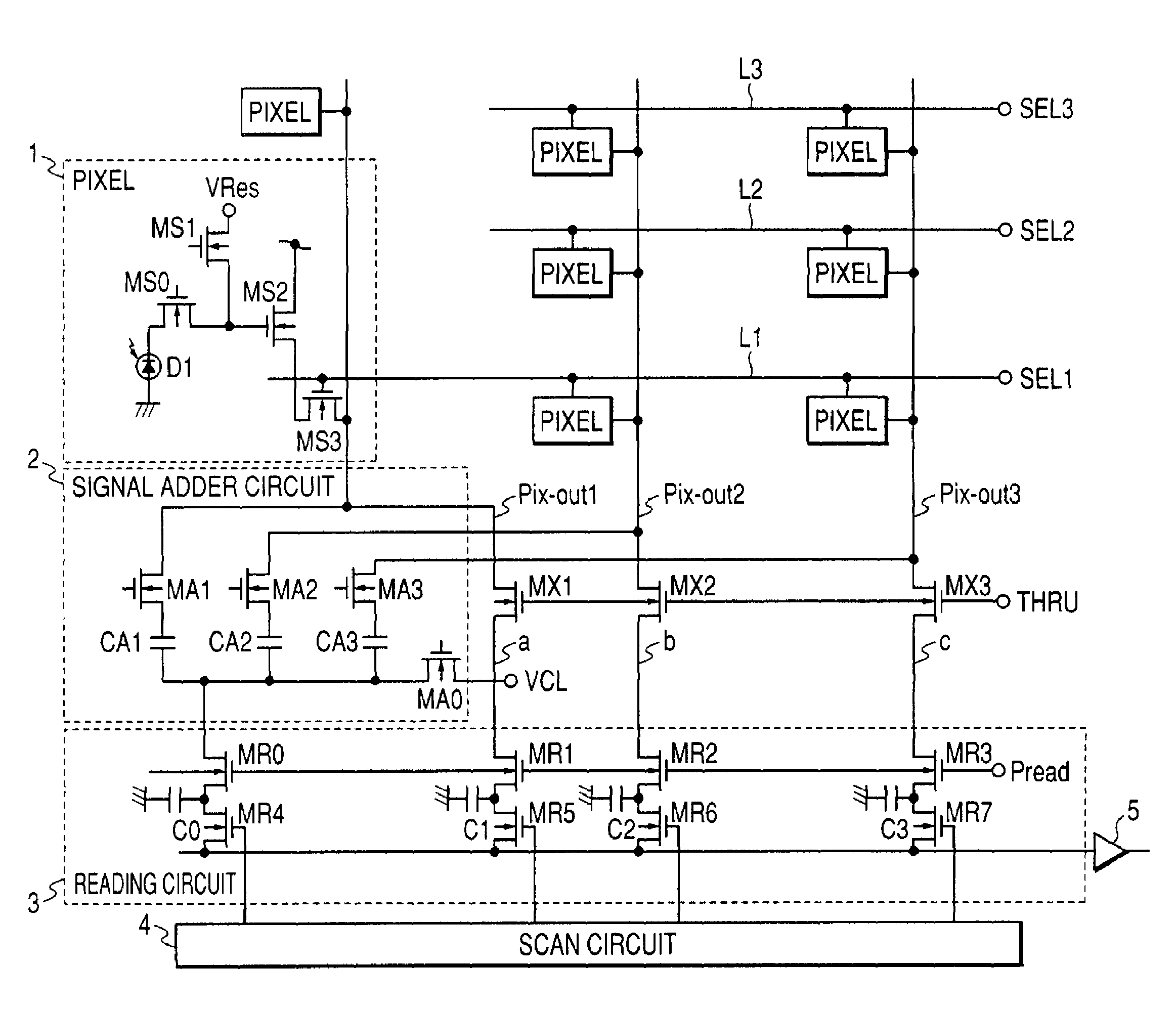 Solid-state image pickup device and camera using the same