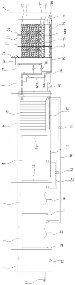 Rural domestic sewage integrated advanced treatment device and sewage treatment method