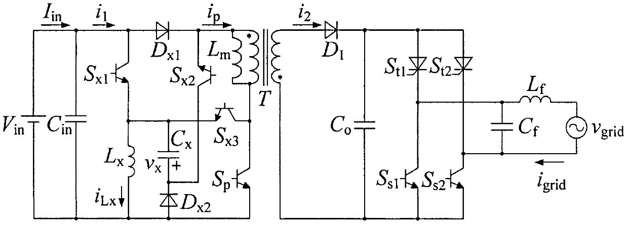 A polarity inversion output inverter with power decoupling and its control method