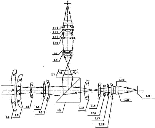 Refrigerated common-aperture medium/long infrared dual-band dual-field of view two-speed zoom optical system