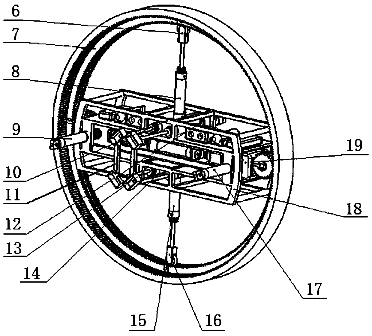 Deformable crawler-type spherical pipeline robot