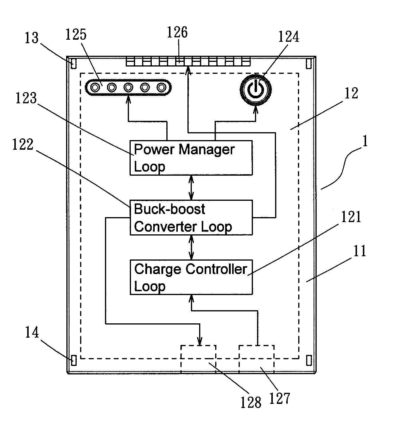 Portable external power-supplying device