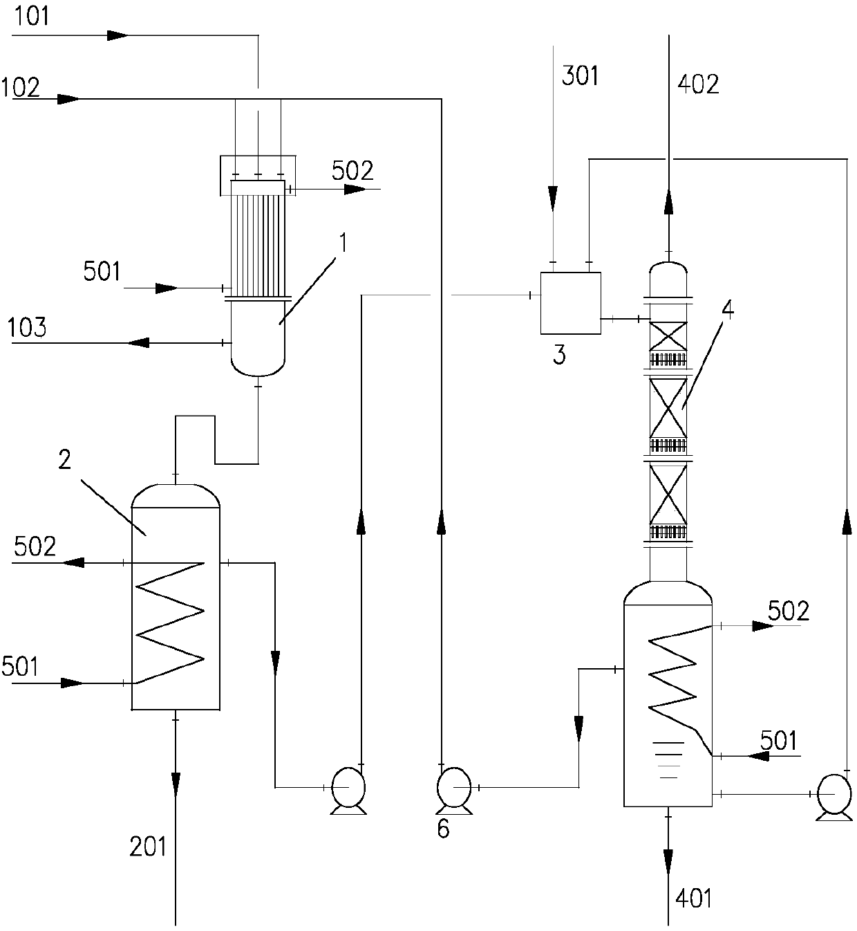 Method for removing hydrogen fluoride in tetrafluoroethylene production process