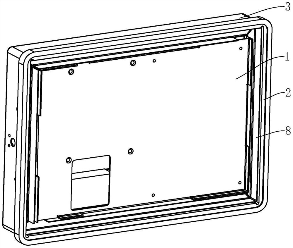 Shell mounting structure of industrial control all-in-one machine