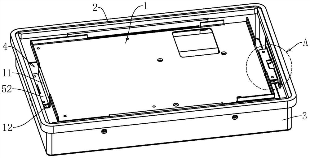 Shell mounting structure of industrial control all-in-one machine