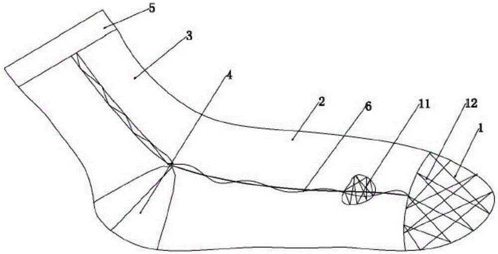 High ramie content socks and its weaving method