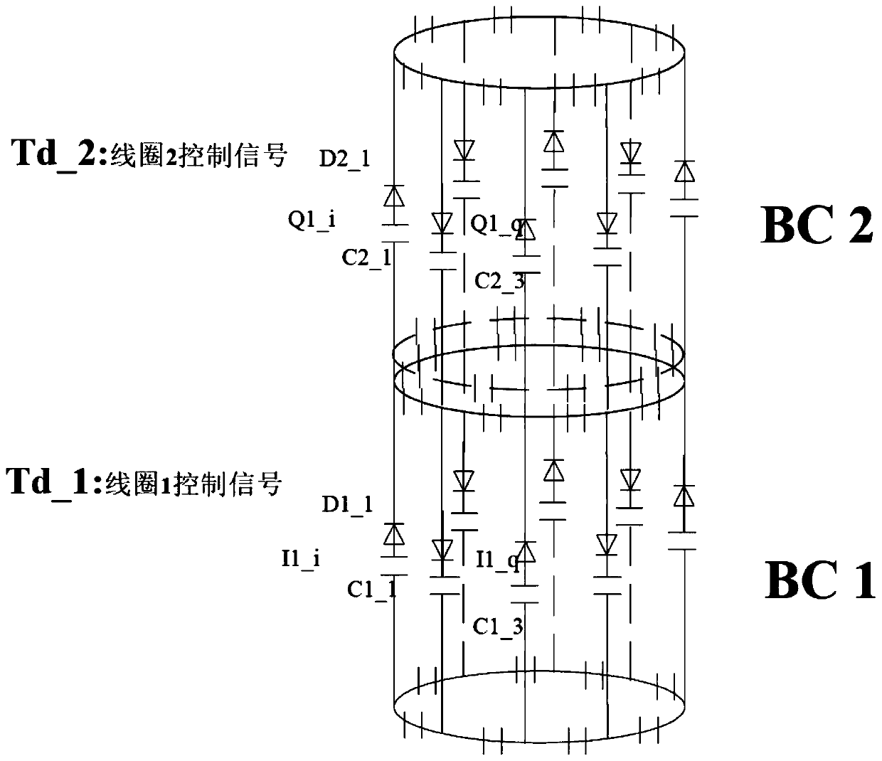 Self-generating and self-receiving birdcage array coil and its control circuit