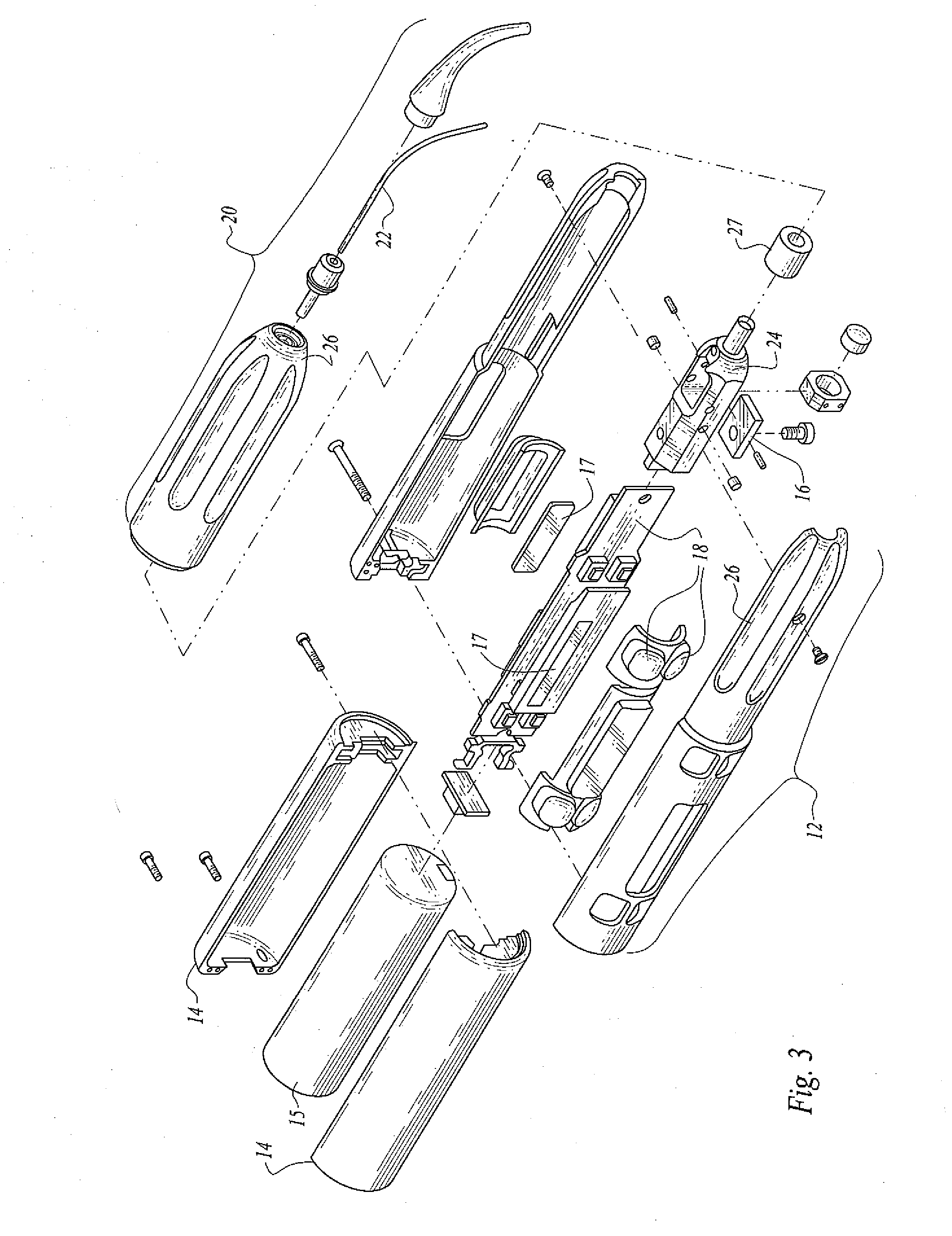 Hand-held portable laser surgical device