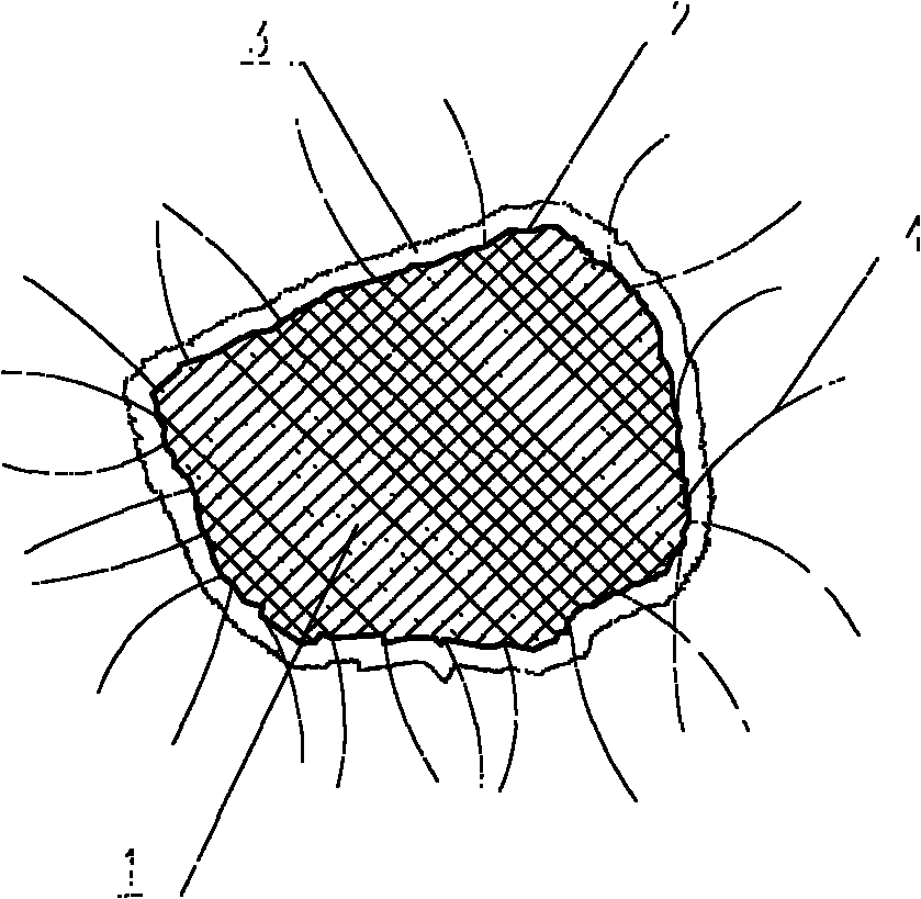 Stone aggregate wrapped by microfine fibre polymer mortar thin layer and preparation method thereof