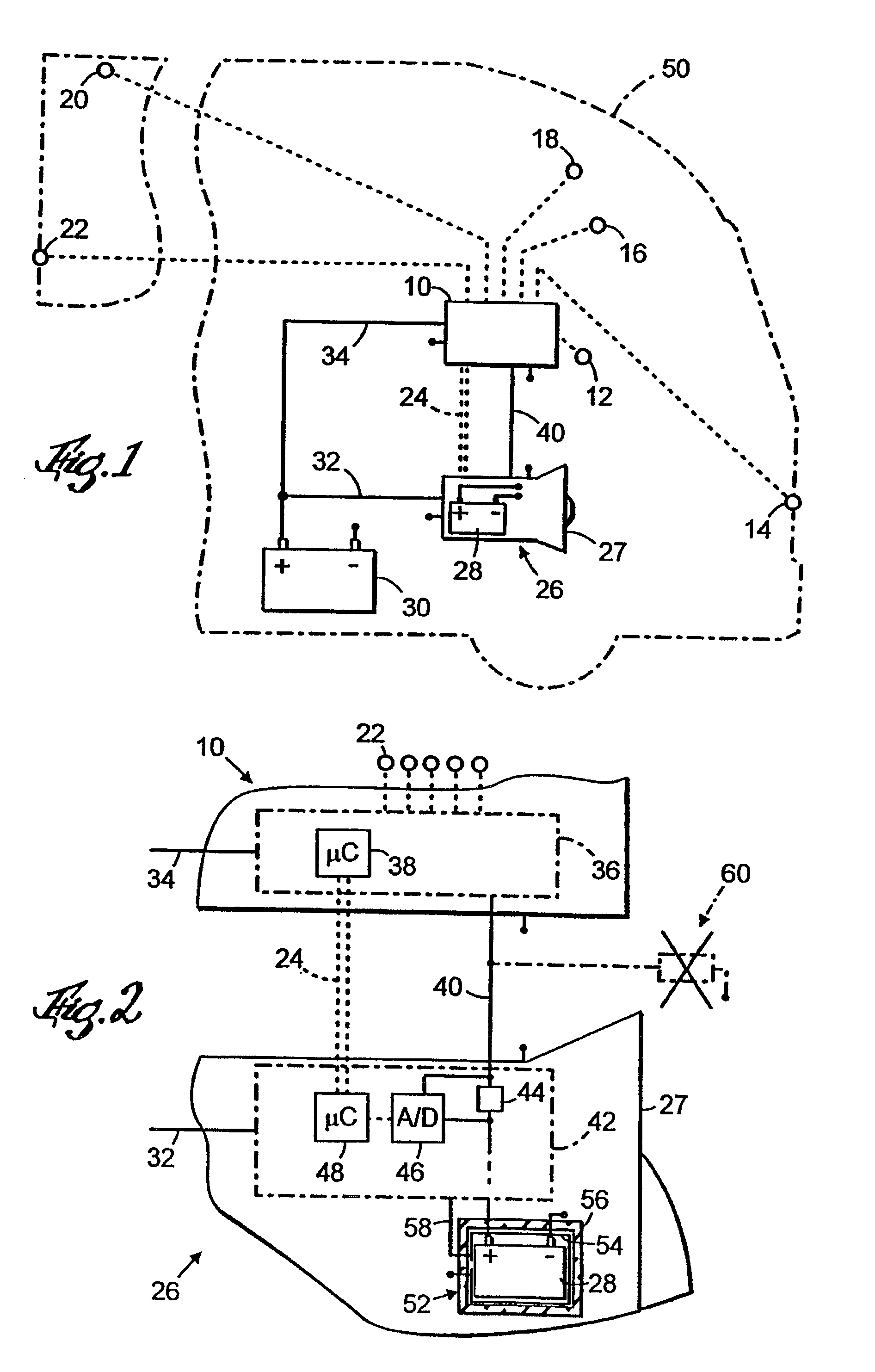Alarm system for a motor vehicle