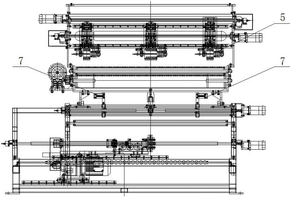 Cutting and pricking device of fiber cord fabric cutting machine