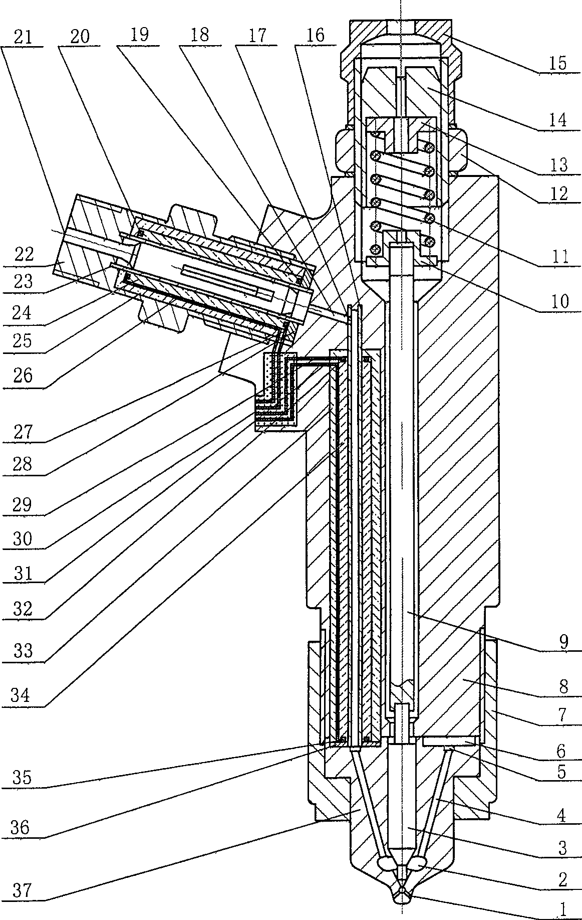Fuel injector with built-in positive temperature coefficient ceramic heating material