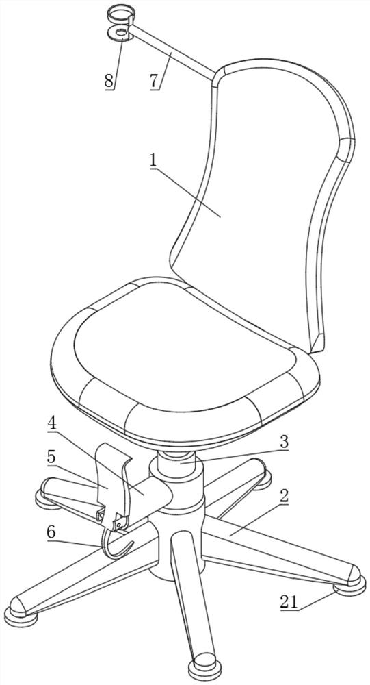 Lactation chair with telescopic pedals