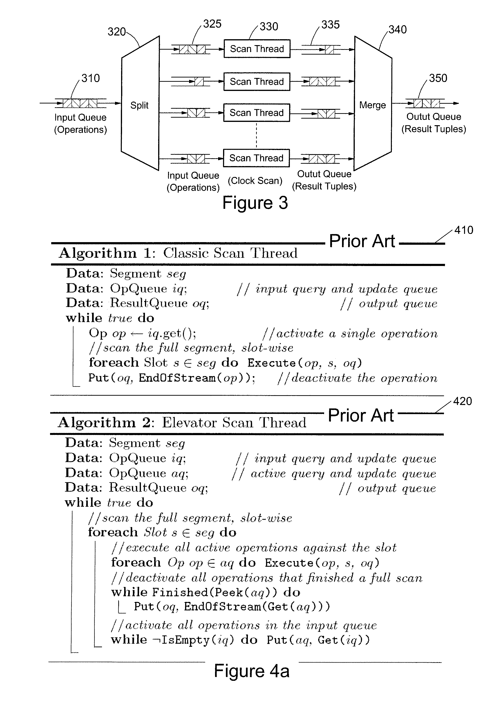 Continuous full scan data store table and distributed data store featuring predictable answer time for unpredictable workload