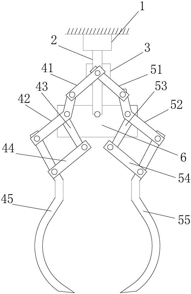 Clamping device based on connecting rod transmission mechanism