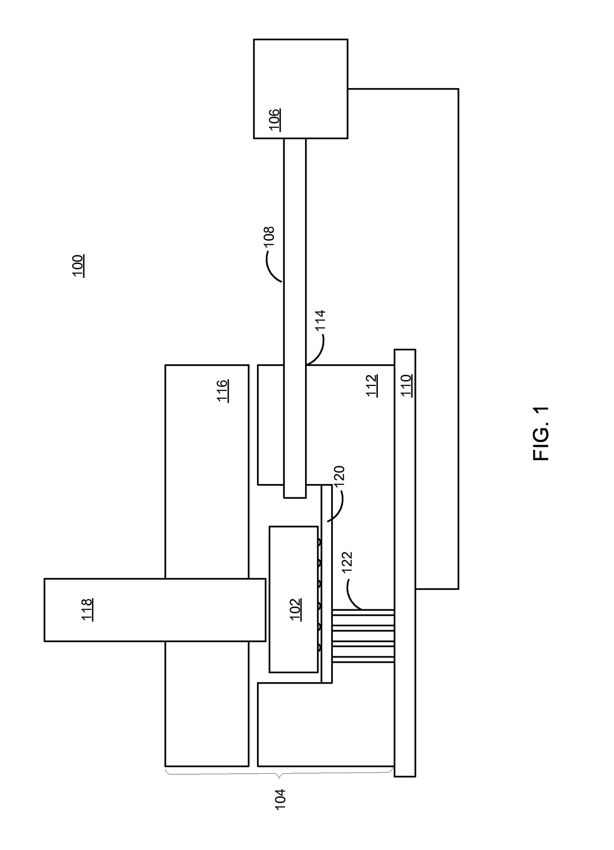 Module test socket for over the air testing of radio frequency integrated circuits