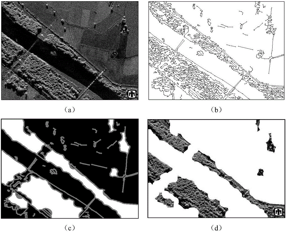 Stochastic gradient Bayesian SAR image segmentation method based on sketch structure