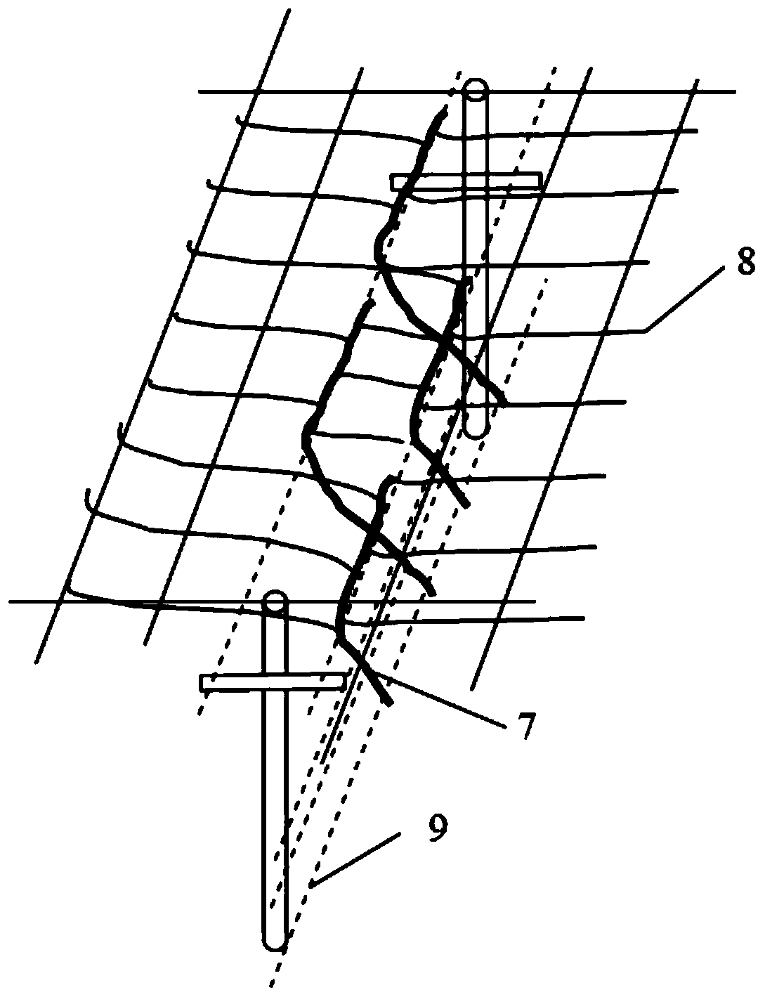 A double-flat trellis suitable for burying grapes in cold-proof areas and a method for grape cultivation