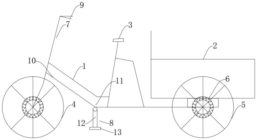 Portable stable brake type manpower tricycle