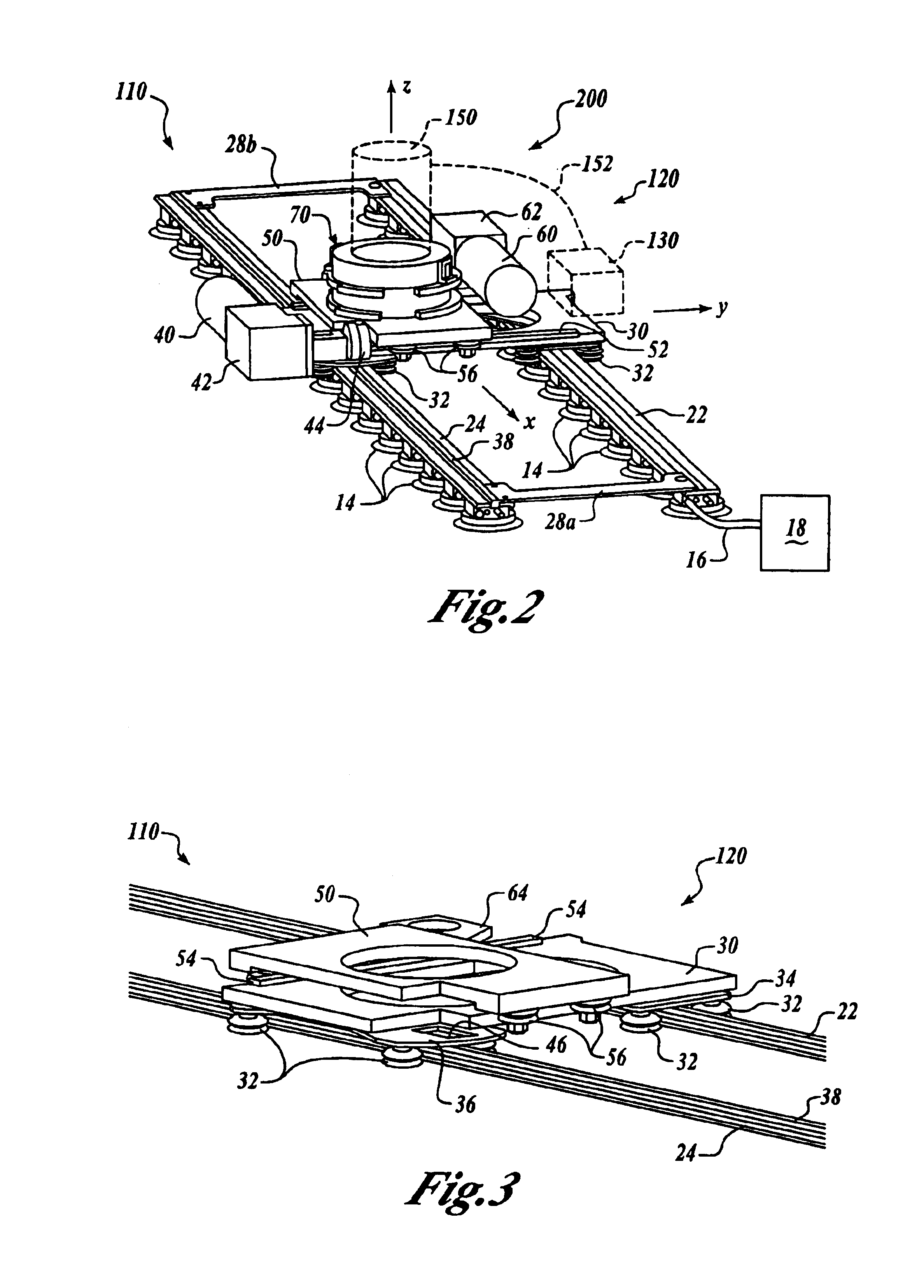 Apparatus for manufacturing operations using non-contact position sensing