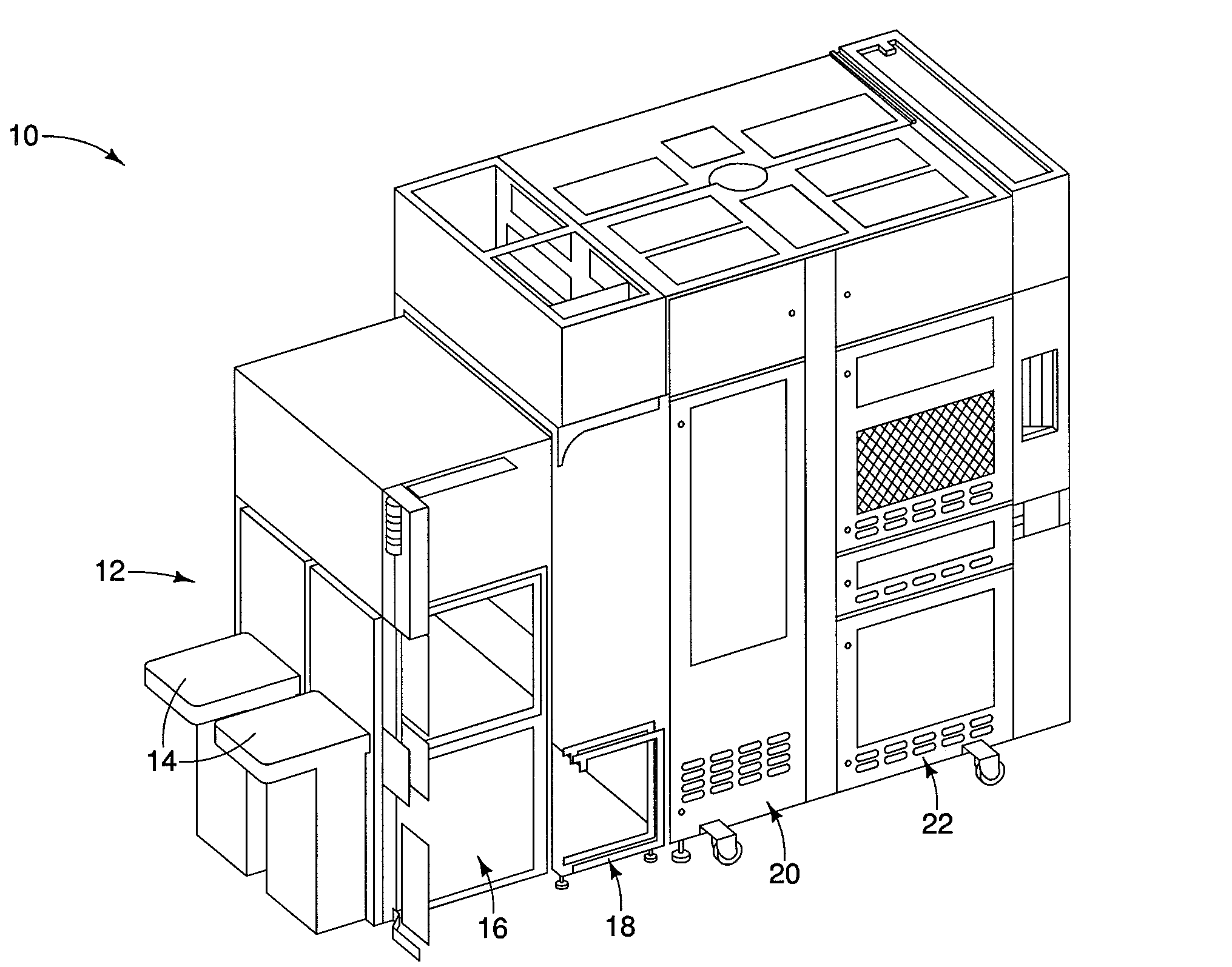 Reaction apparatus having multiple adjustable exhaust ports