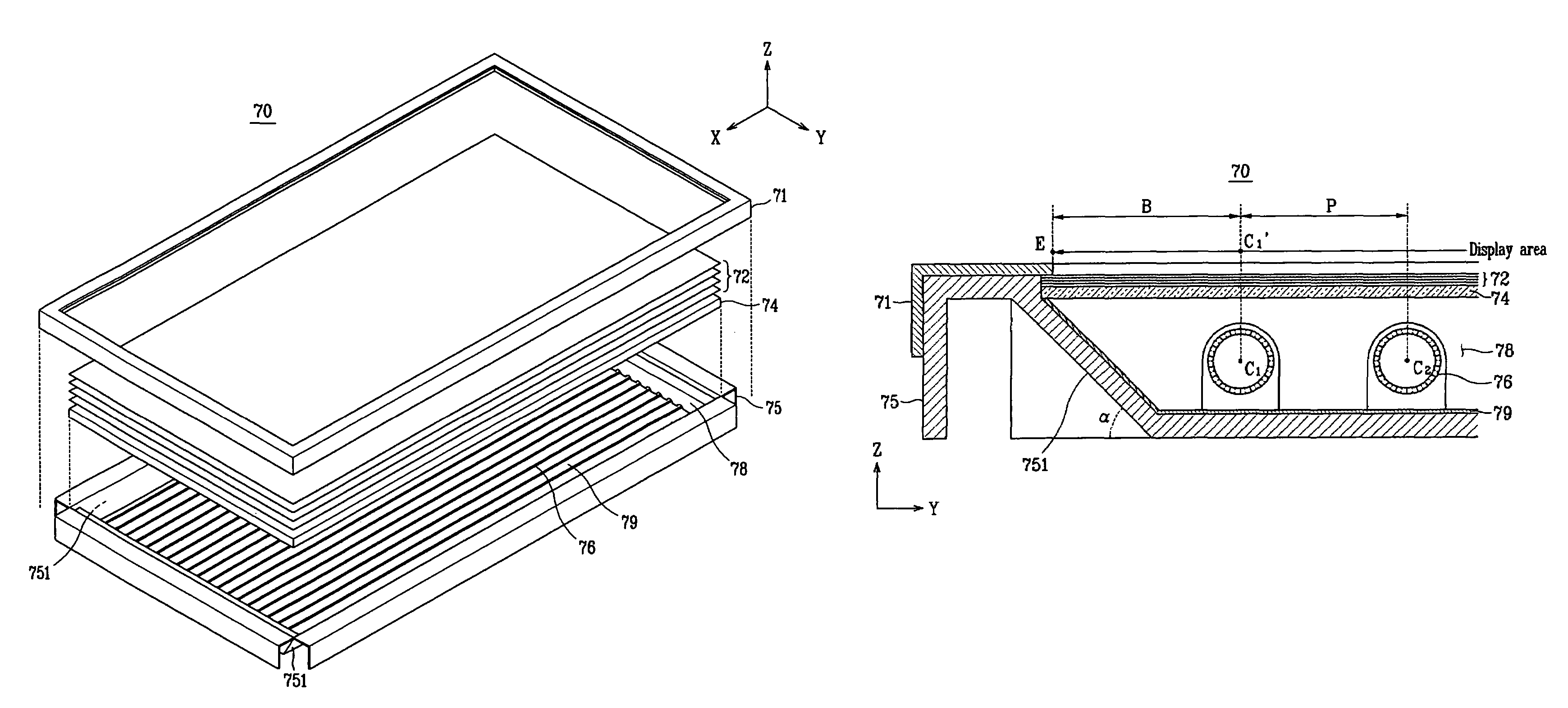 Backlight assembly with excellent light efficiency and display device having the same