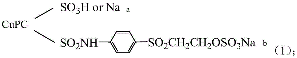 A kind of emerald blue water-soluble dye and preparation method thereof