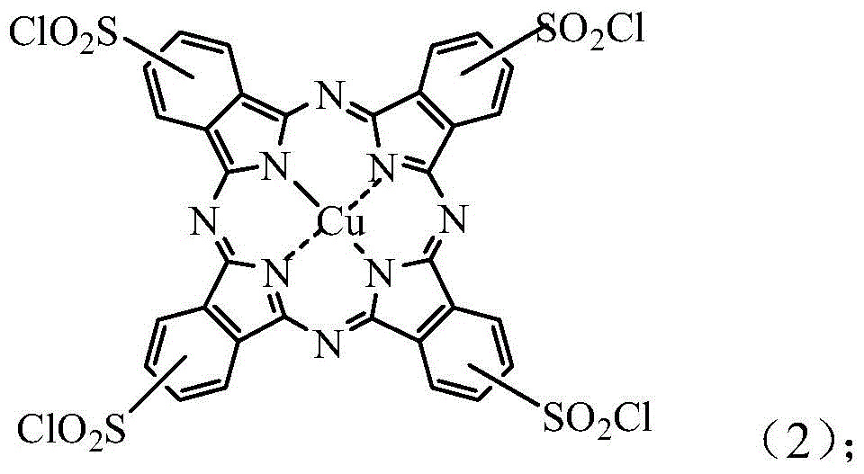 A kind of emerald blue water-soluble dye and preparation method thereof