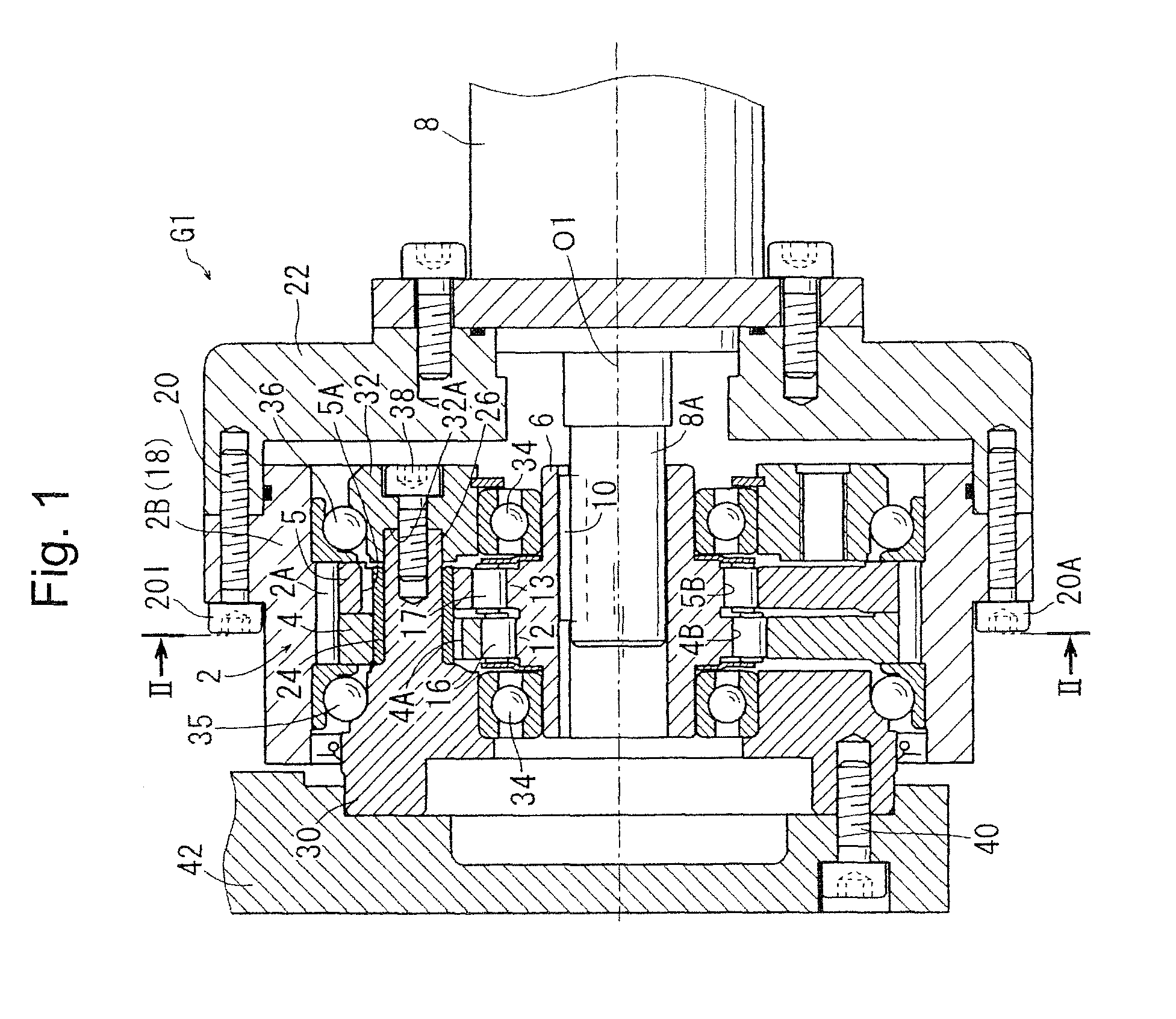 Speed reducer incorporating portion structure, incorporating method, and eccentric oscillating type speed reducer