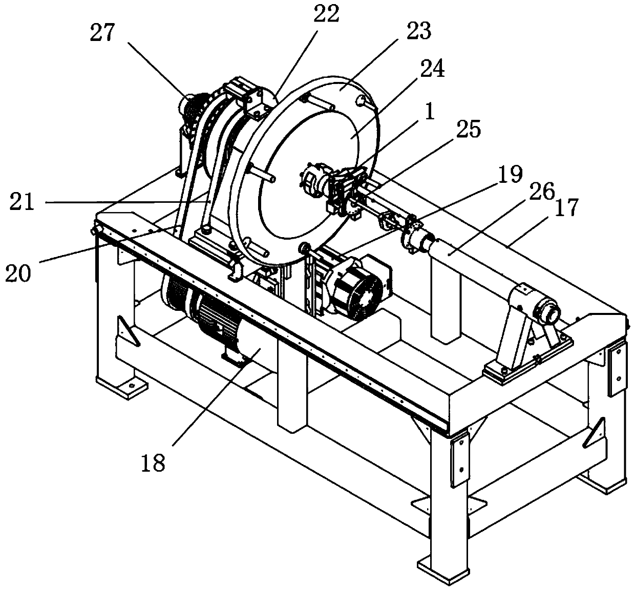 Concentric wrapping device capable of actively releasing belt