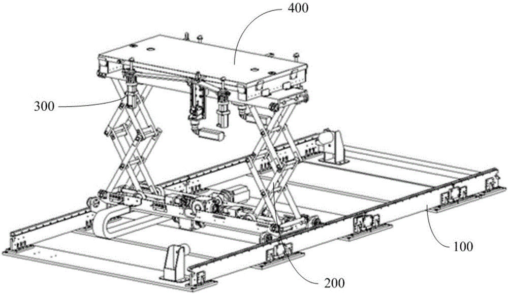 Unlocking transferring device for chassis type battery
