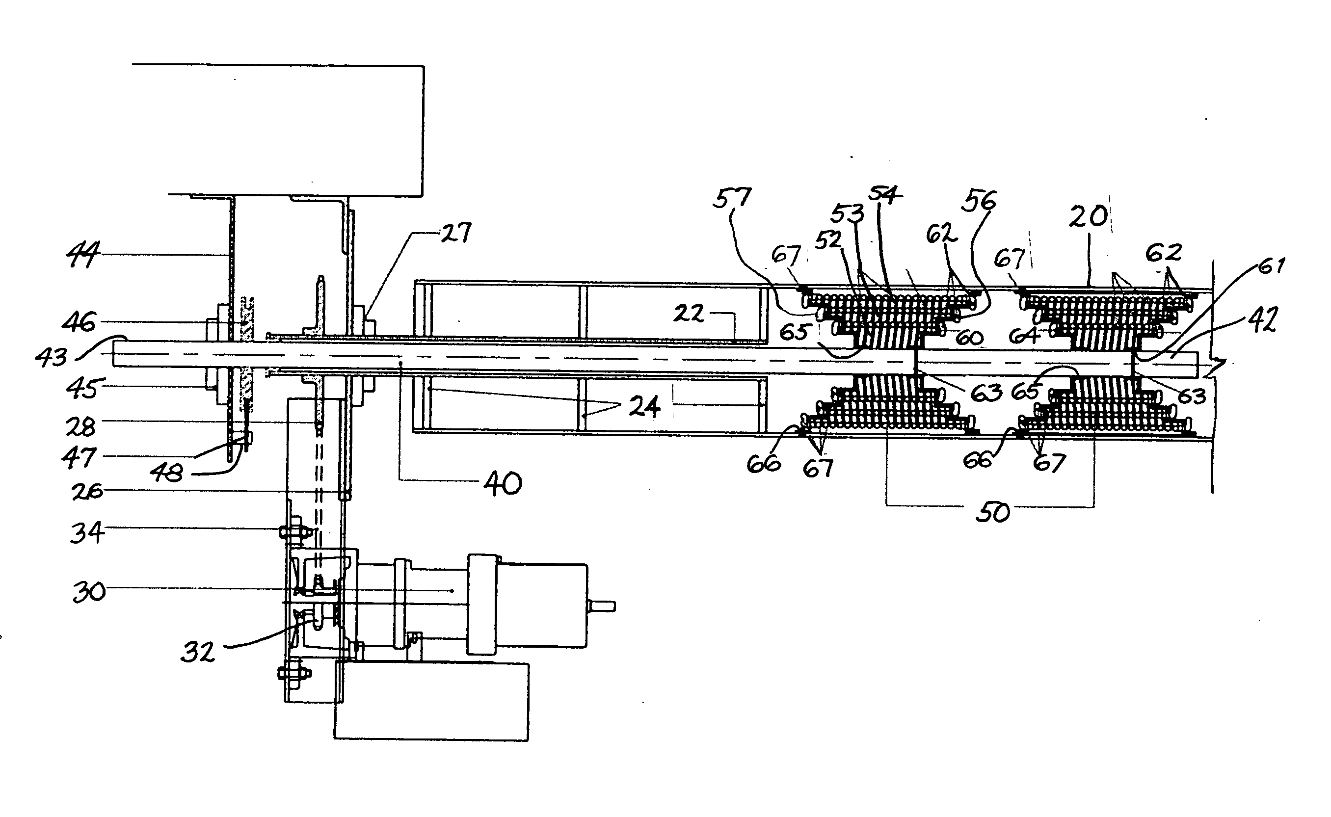 Two-motor drive arrangement for a roller curtain
