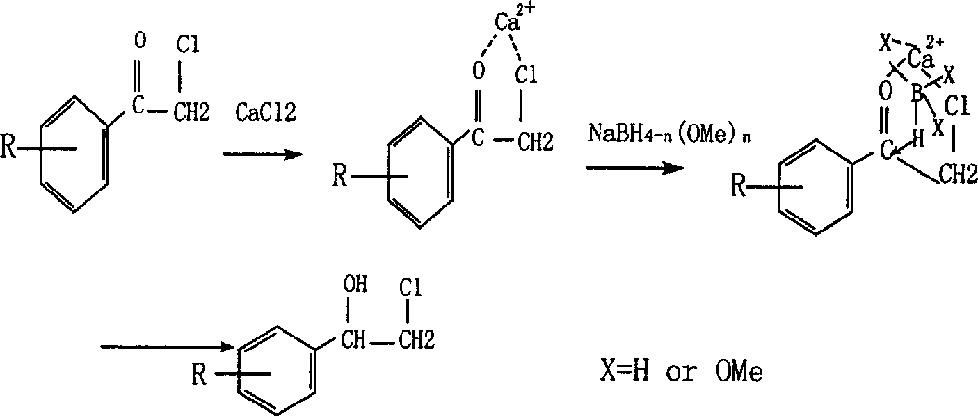 Process for preparing beta-halogen-alpha-phenyl ethyl alcohol compounds
